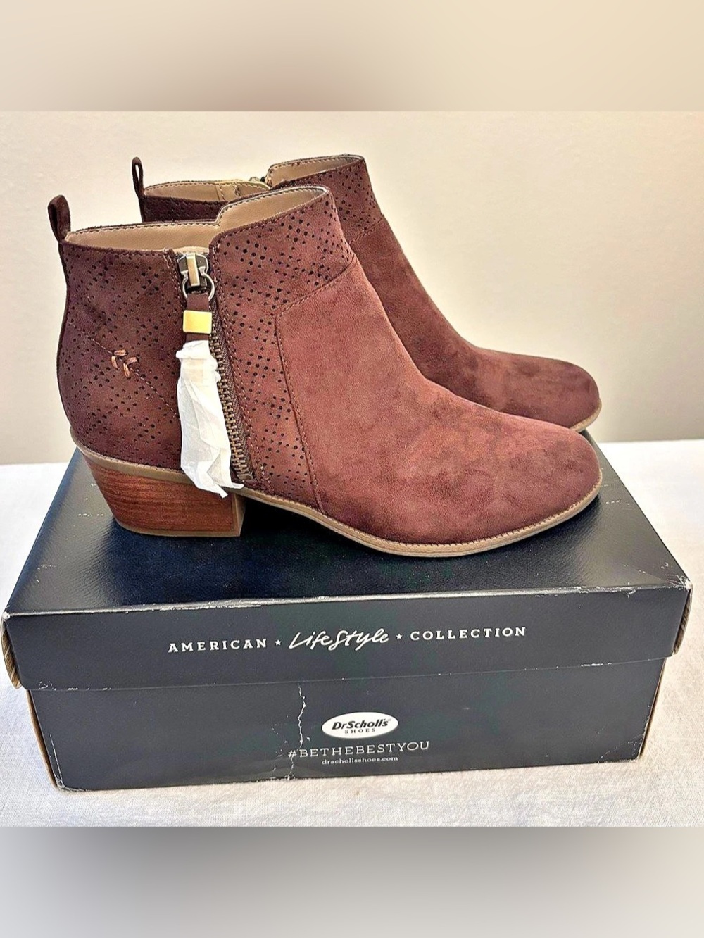 Dr. Scholl's Brianna Brown Ankle Boots US 7 M NWT